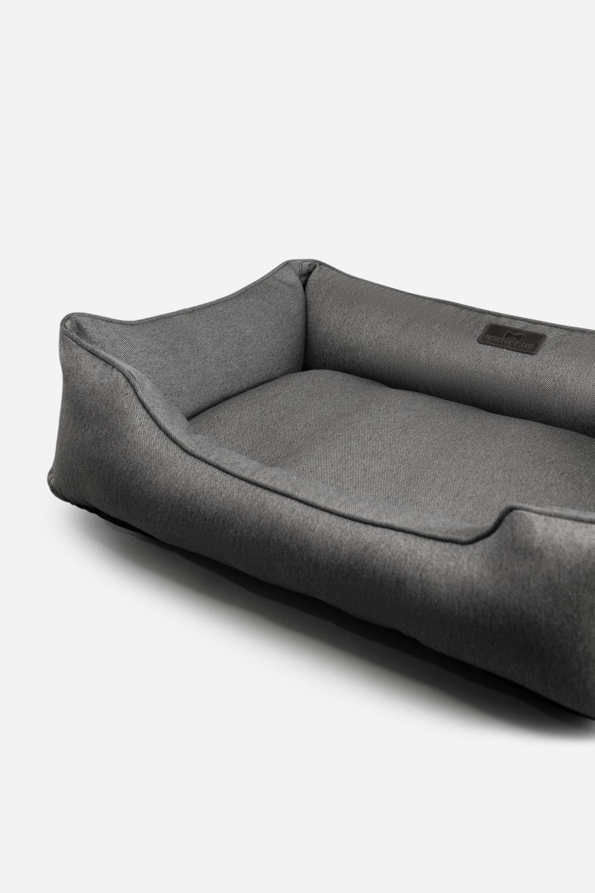 Chester and Lee gray cotton sleeper dog bed comfortable modern pet bed