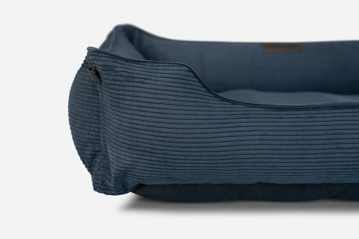 Chester and Lee graphite fancy corduroy sleeper dog bed luxury premium pet bed