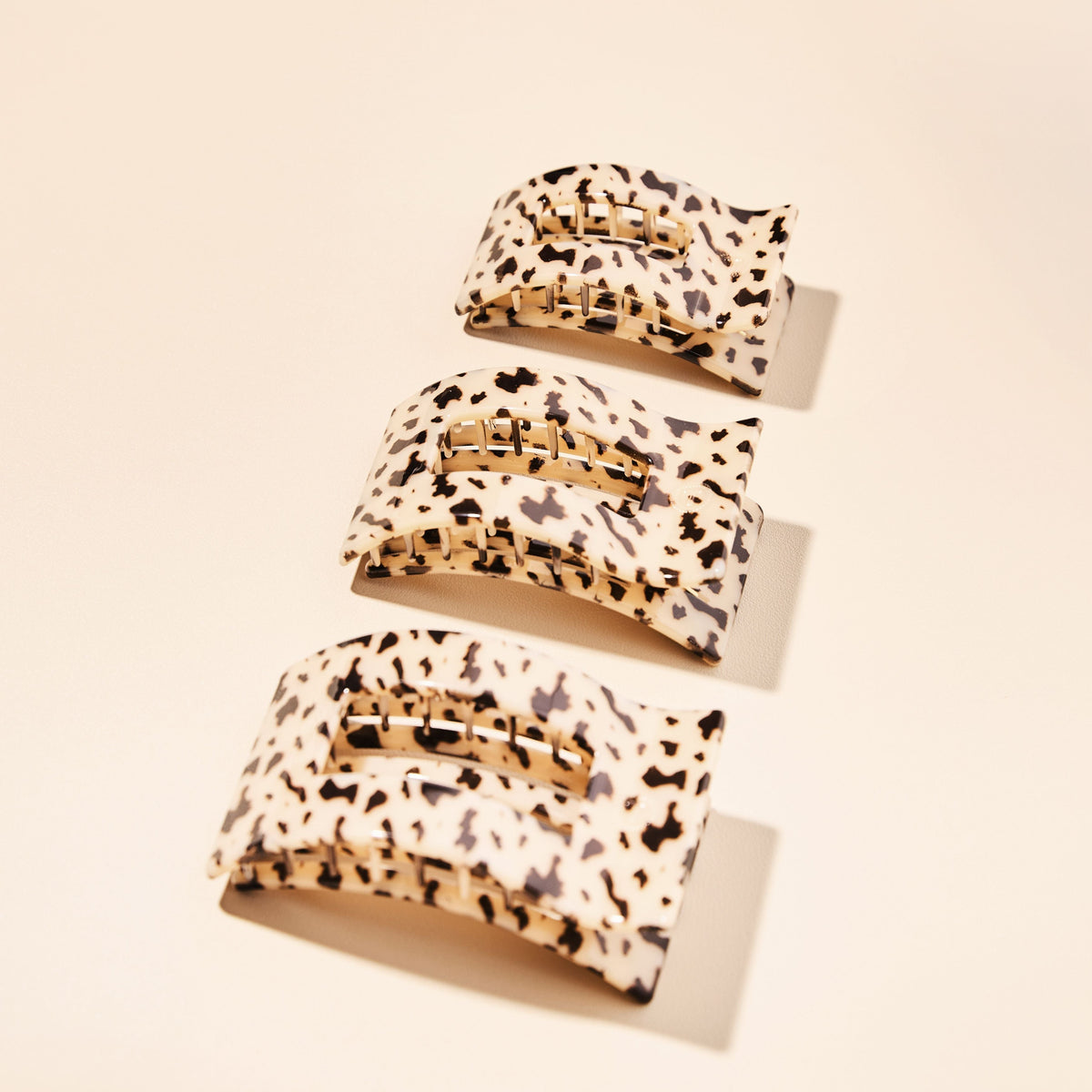 Blonde tortoise medium flat square hair clip acetate minimalist everyday hair accessory