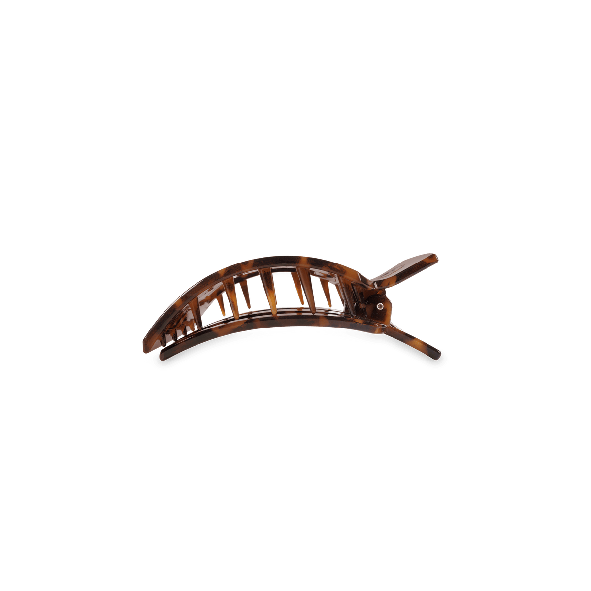 Tortoise small flat square hair clip acetate everyday hair accessory
