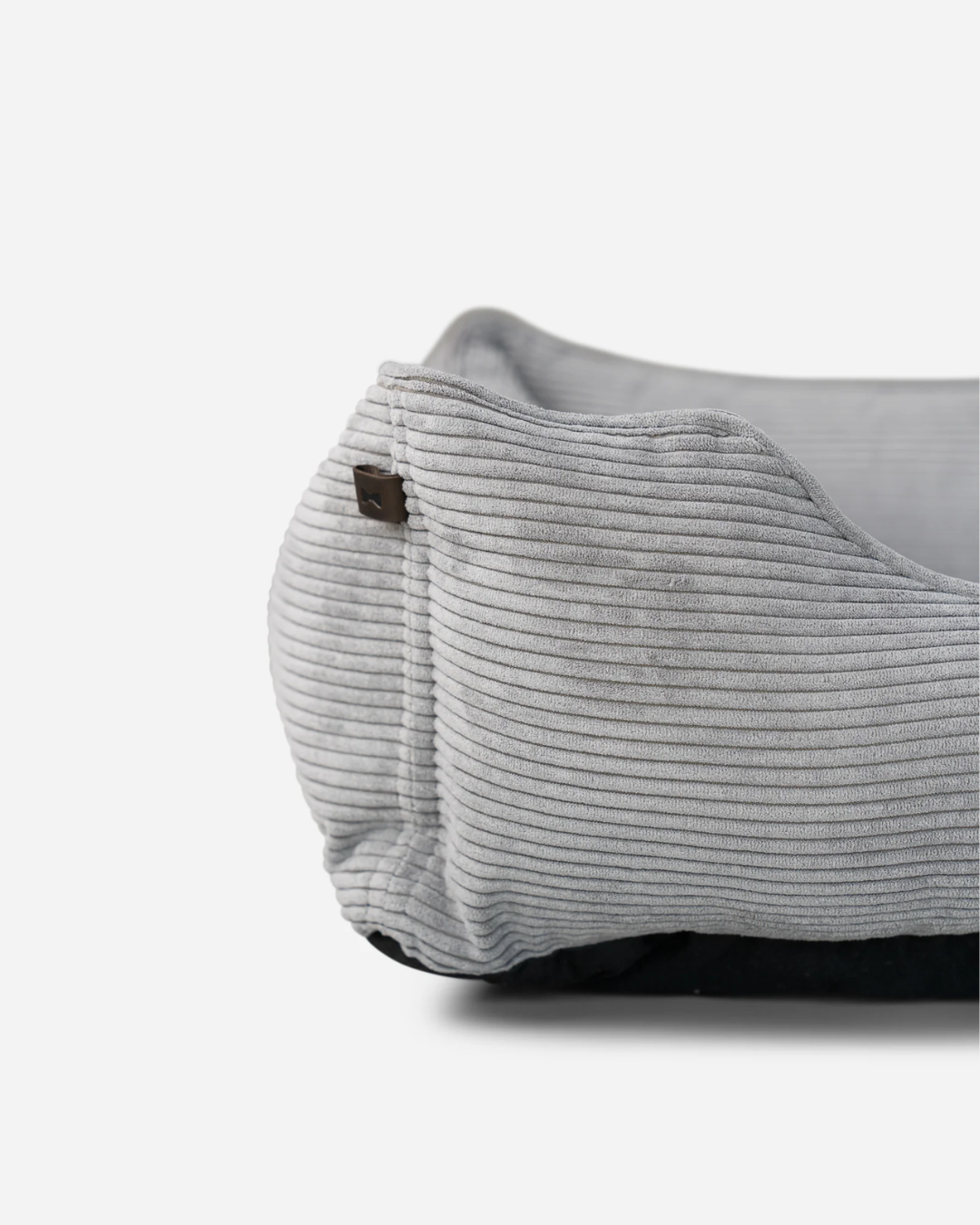 Chester and Lee gray fancy corduroy sleeper dog bed luxury premium pet bed