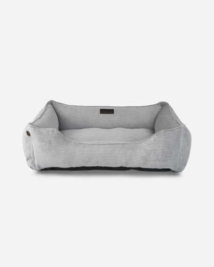 Chester and Lee gray fancy corduroy sleeper dog bed luxury premium pet bed