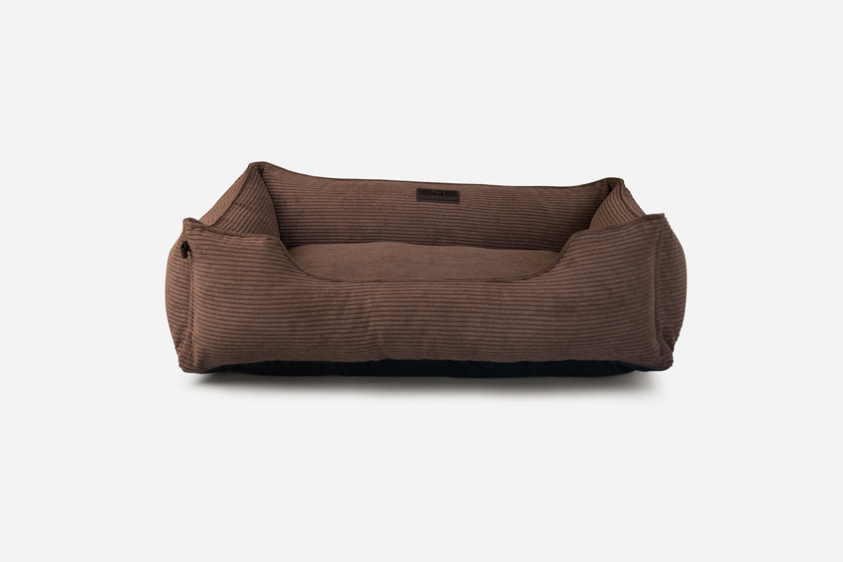 Chester Lee milk chocolate sleeper dog bed luxury premium comfort pet furniture