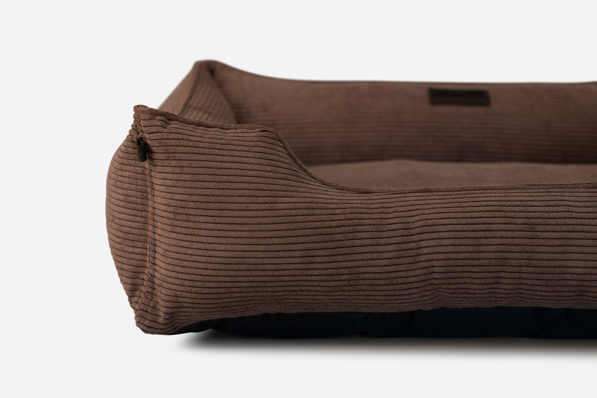Chester Lee milk chocolate sleeper dog bed luxury premium comfort pet furniture