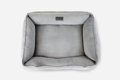 Chester and Lee gray fancy corduroy sleeper dog bed luxury premium pet bed