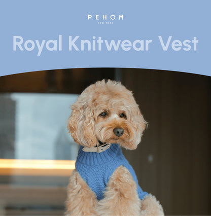 Pet Sweater Vest - Ice Blue