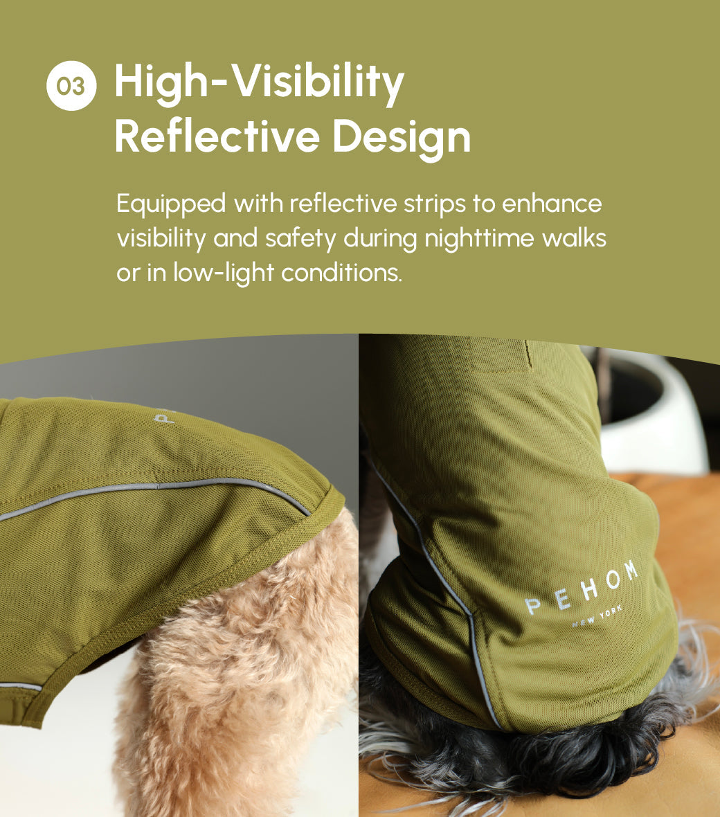 Mocha lightweight reflective dog vest shirt adjustable velcro fit for small medium large dogs