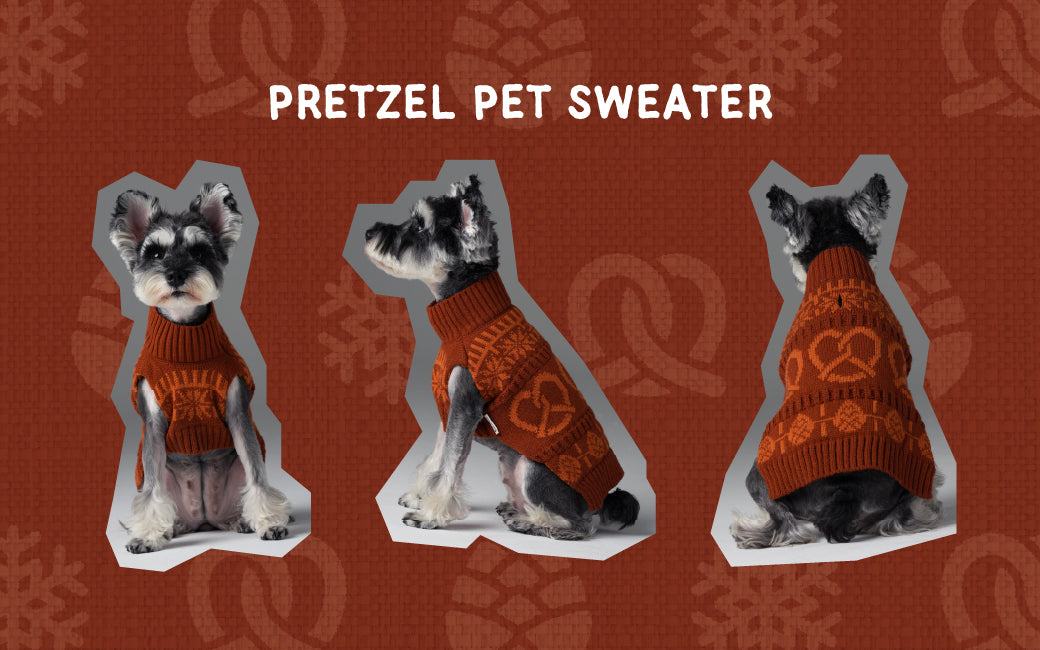 Pretzel Pet Sweater - Toffee Orange