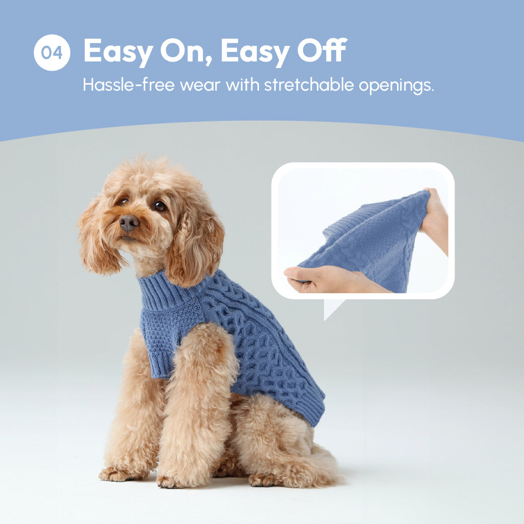 Pet Sweater Vest - Ice Blue
