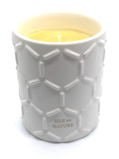 Pagua Bay votive handcrafted beeswax candle Caribbean scent reusable vessel