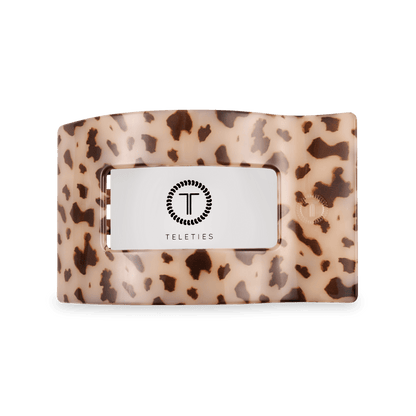 Blonde tortoise medium flat square hair clip acetate minimalist everyday hair accessory