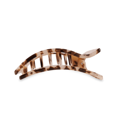 Blonde tortoise medium flat square hair clip acetate minimalist everyday hair accessory