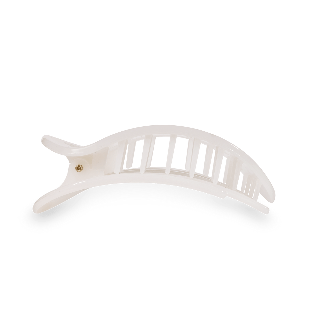 Coconut white large flat round hair clip minimalist hair accessory