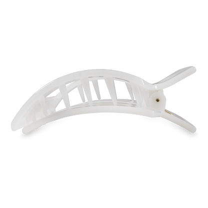 Coconut white large flat square hair clip minimalist oversized hair accessory