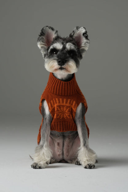 Pretzel Pet Sweater - Toffee Orange