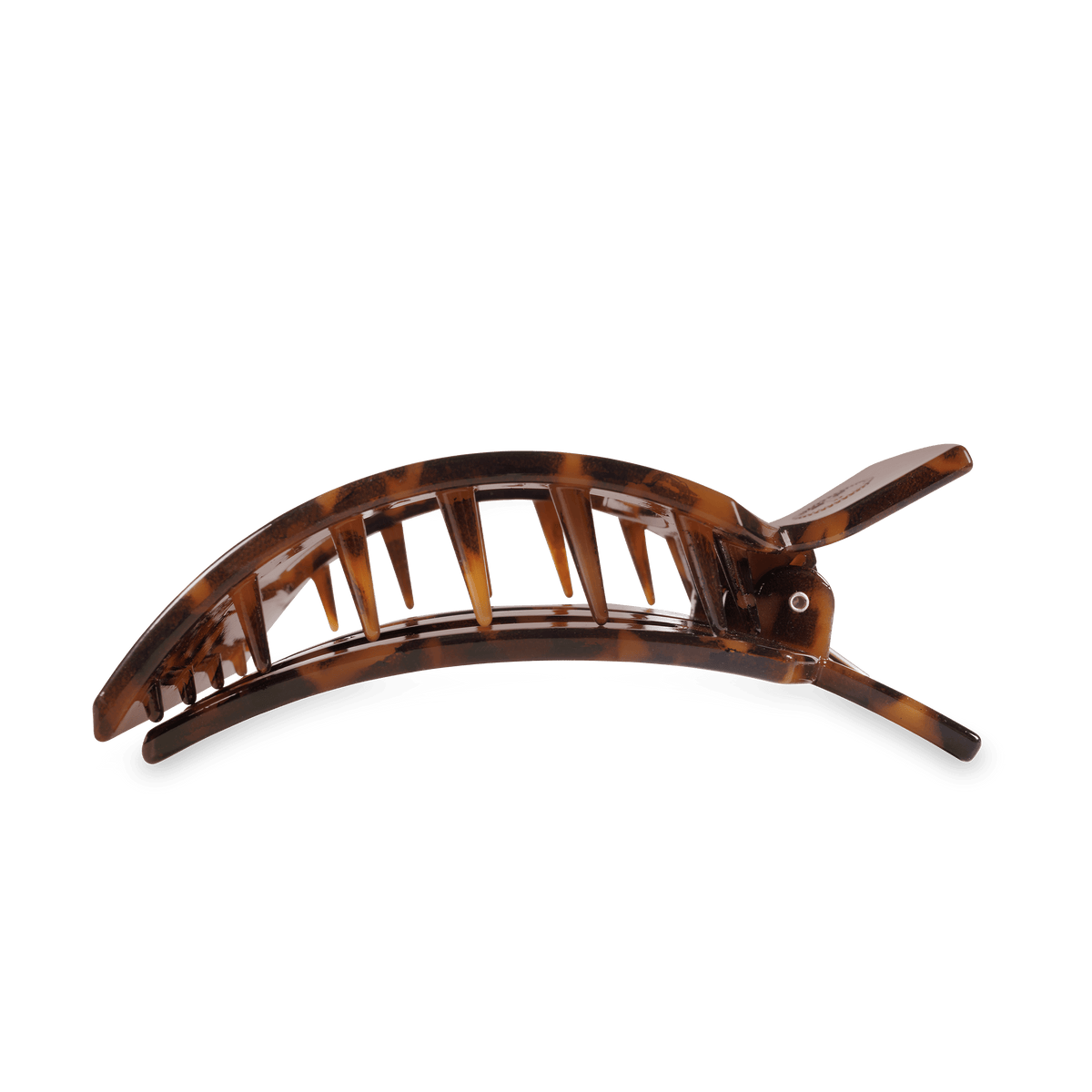 Tortoise large flat square hair clip acetate everyday hair accessory