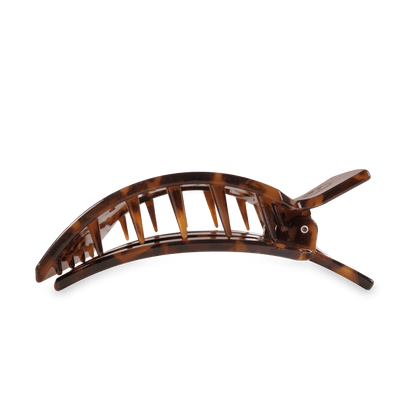 Tortoise large flat square hair clip acetate everyday hair accessory
